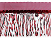 Monofilament trimming braid with sequin fringes, width 20 cm