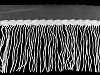 Monofilament trimming braid with sequin fringes, width 20 cm