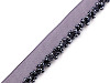 Polyester insertion piping with seed beads, width 15 mm