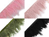 Ribete, plumas de pavo, ancho 9-12 cm