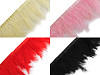 Trimming - turkey feathers, width 9-12 cm