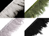 Trimming - turkey feathers, width 9-12 cm