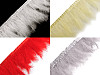 Trimming - turkey feathers, width 9-12 cm