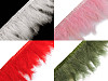 Ribete, plumas de pavo, ancho 9-12 cm