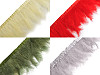 Trimming - turkey feathers, width 9-12 cm