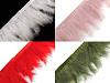 Trimming - turkey feathers, width 9-12 cm