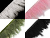Ribete, plumas de pavo, ancho 9-12 cm