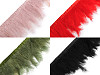 Trimming - turkey feathers, width 9-12 cm