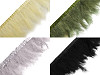 Ribete, plumas de pavo, ancho 9-12 cm