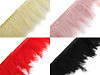 Trimming - turkey feathers, width 9-12 cm
