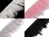 Trimming - turkey feathers, width 9-12 cm