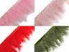 Trimming - turkey feathers, width 9-12 cm