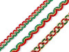 Christmas Tinsel braid, width 10 and 12 mm