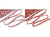 Embroidered trimming braid with 3D flowers, width 20 mm
