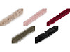 Adorno de pelo sintético redondeado para ropa, ancho 5 cm