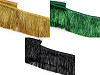Metallic fringe, dense, width 15 cm 