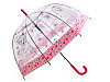 Dívčí průhledný vystřelovací deštník pejsek