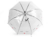 Mädchen Regenschirm automatik transparent