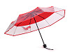 Női összecsukható esernyő átlátszó szegővel