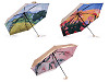 Women's Mini Folding Metallic Umbrella, decorated inside