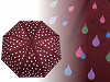 Női összecsukható kilövő esernyő cseppek