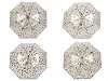 Parapluie transparent à ouverture automatique pour femmes/filles, Fleurs des champs