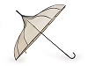 Women's pagoda umbrella with leather handle