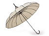 Women's pagoda umbrella with leather handle