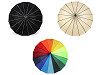 Women's pagoda umbrella with leather handle