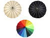 Women's pagoda umbrella with leather handle