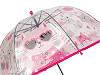 Children's transparent auto-open umbrella, cat