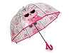 Children's transparent auto-open umbrella, cat