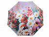 Paraguas plegable para mujer, flores pintadas