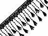 Koronka gipiurowa z frędzelkami szerokość 12 cm 