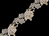 Guipure Lace with Beads width 43 cm 