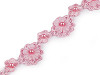 Lace Trim - 3D Flower with Pearl Bead width 30 mm