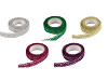 Self-adhesive lace width 15 mm metallic