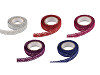 Samolepiaca čipka šírka 15 mm metalická