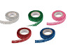 Self-adhesive lace width 15 mm metallic