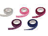 Pizzo auto-adesivo, larghezza: 15 mm, metallizzato