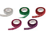 Dentelle autocollante, largeur 15 mm, métallisée