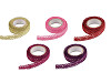 Self-adhesive lace width 15 mm metallic