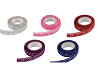 Samolepiaca čipka šírka 15 mm metalická