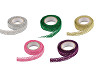 Self-adhesive lace width 15 mm metallic