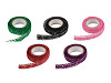 Dentelle autocollante, largeur 15 mm, métallisée
