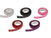 Pizzo auto-adesivo, larghezza: 15 mm, metallizzato
