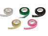 Samolepiaca čipka šírka 15 mm metalická