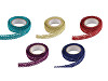 Pizzo auto-adesivo, larghezza: 15 mm, metallizzato