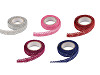 Self-adhesive lace width 15 mm metallic