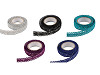 Encaje autoadhesivo metalizado, ancho 15 mm